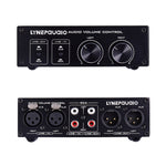 Comutador LINEPAUDIO A977 2 Entradas 2 Saídas, Pré-Amplificador Passivo de Balanceamento Completo, Controlador de Volume para Fonte de Som Ativa Dupla, A977