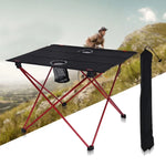Mesa Dobrável Portátil para Campismo ao Ar Livre Mesa de Piquenique e Churrasco em Tecido Oxford e Alumínio de Aviação, Mesa para Churrasco ao Ar Livre (vermelha)