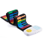 Piano Eletrónico de Silicone para Crianças com 49 Teclas, colorido
