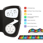 Piano Eletrónico de Silicone para Crianças com 49 Teclas, colorido