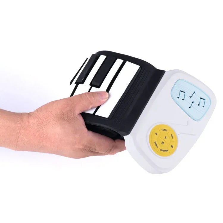 Piano Eletrónico de Silicone para Crianças com 49 Teclas, colorido