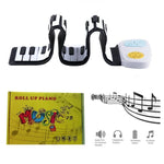 Piano Eletrónico de Silicone para Crianças com 49 Teclas, colorido