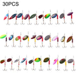 HENGJIA SPB30 Conjunto de 30 Peças de Lantejoulas Metálicas para Isco Falso, Isco Fresco para Robalo Marinho, Comprimento: 2,5 a 4cm, Embalado