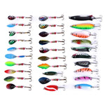 HENGJIA SPB30 Conjunto de 30 Peças de Lantejoulas Metálicas para Isco Falso, Isco Fresco para Robalo Marinho, Comprimento: 2,5 a 4cm, Embalado