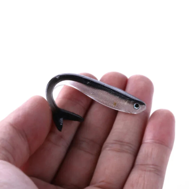 HENGJIA SO101 10 Peças de Isco Macio Loach 8cm/2,4g, Isco Macio Bicolor para Peixe Pequeno, Isco Macio para Pesca Marinha