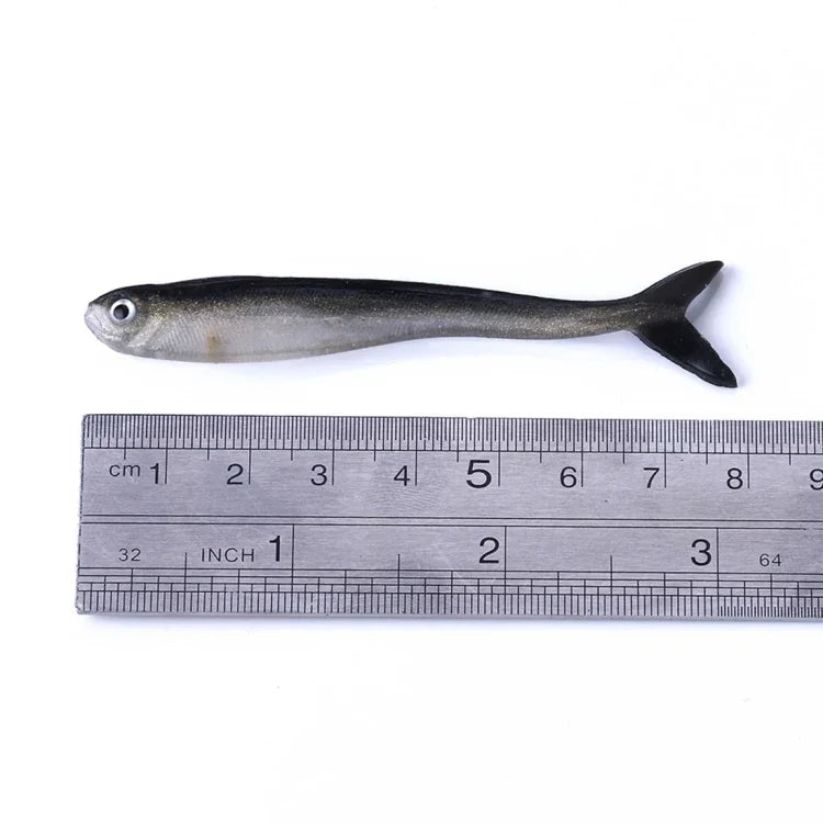 HENGJIA SO101 10 Peças de Isco Macio Loach 8cm/2,4g, Isco Macio Bicolor para Peixe Pequeno, Isco Macio para Pesca Marinha