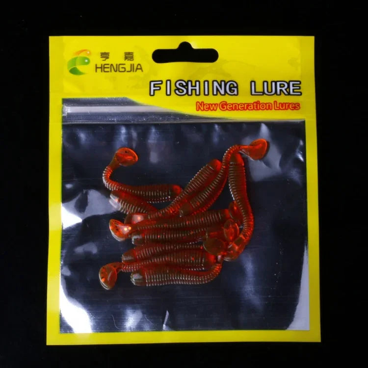 HENGJIA SO041 5cm/0,6g 10 Peças de Isco Macio Wobbler para Pesca, Isco de Silicone para Jigging e Swimbaits