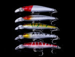 HENGJIA Set056 Conjunto de 56 Peças de Lantejoulas Metálicas para Isco Falso, Isco Fresco para Robalo Marinho, Comprimento: 3 a 10cm, Embalado