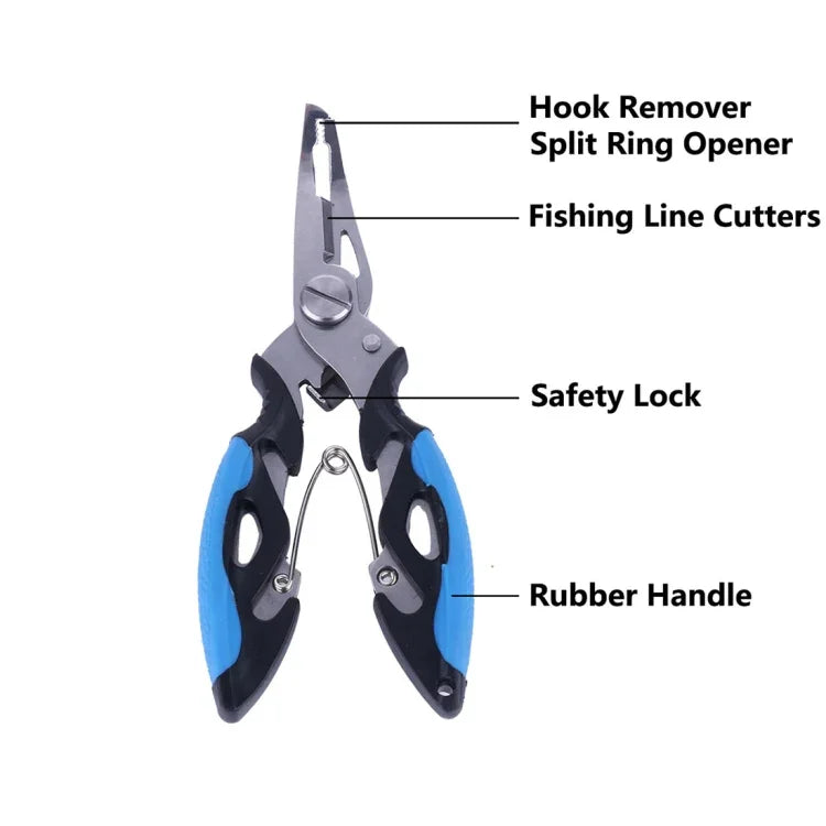 HENGJIA QT013 Alicate Multifuncional de Pesca em Aço Inoxidável com Mandíbulas, Tesoura, Ferramenta de Remoção de Anzóis e Cortador de Linha, HENGJIA QT013
