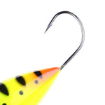 HENGJIA PO036 Conjunto de 8 Peças de Isco Duro de Boca Grande com Anzol Único 8cm/13g para Ondas de Água, Isco de Pesca ao Ar Livre, Equipamento de Pesca, PO036