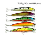 HENGJIA Set002 Conjunto de 43 Peças de Lantejoulas Metálicas para Isco Artificial de Robalo Fresco, Comprimento: 5 a 10,5cm, Embalado