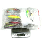 HENGJIA Set002 Conjunto de 43 Peças de Lantejoulas Metálicas para Isco Artificial de Robalo Fresco, Comprimento: 5 a 10,5cm, Embalado