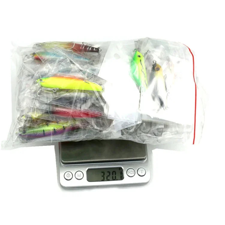 HENGJIA Set002 Conjunto de 43 Peças de Lantejoulas Metálicas para Isco Artificial de Robalo Fresco, Comprimento: 5 a 10,5cm, Embalado