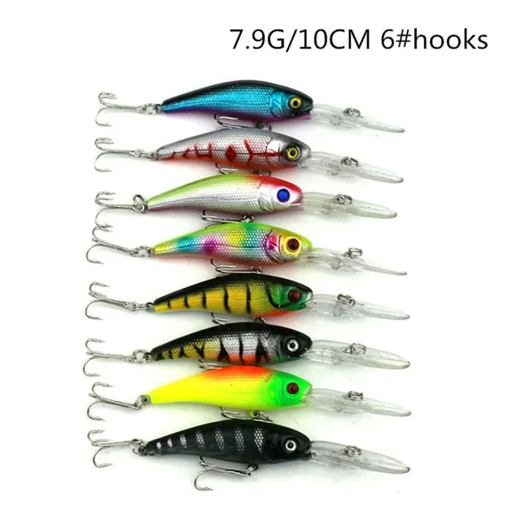 Conjunto HENGJIA Set002 com 43 Peças de Lantejoulas Metálicas, Isco Artificial para Pesca de Robalo Fresco, Comprimento: 5 a 10,5cm, Embalado