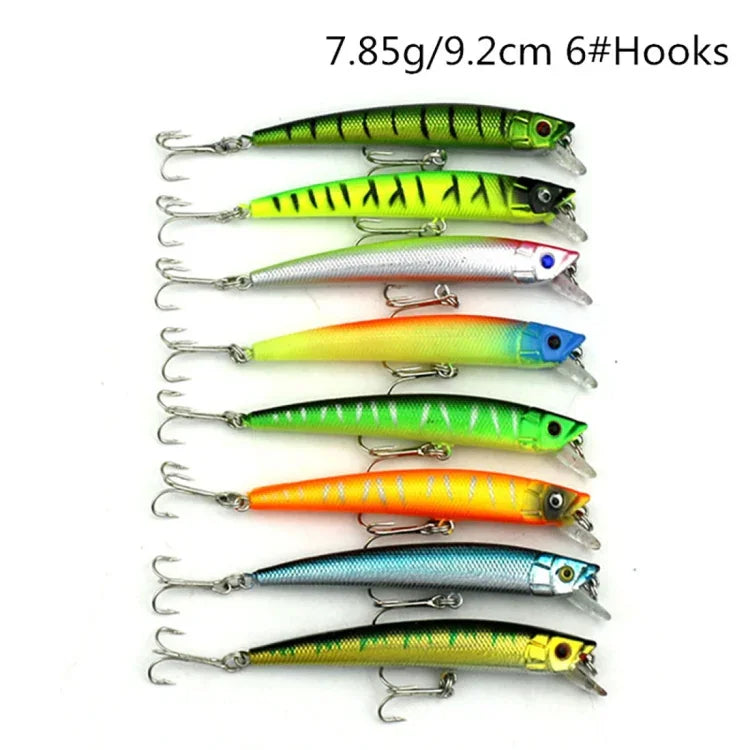 Conjunto HENGJIA Set002 com 43 Peças de Lantejoulas Metálicas, Isco Artificial para Pesca de Robalo Fresco, Comprimento: 5 a 10,5cm, Embalado
