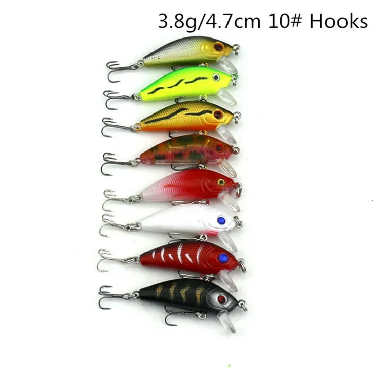 Conjunto HENGJIA Set002 com 43 Peças de Lantejoulas Metálicas, Isco Artificial para Pesca de Robalo Fresco, Comprimento: 5 a 10,5cm, Embalado