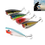 HENGJIA PO035 Conjunto de 5 Peças de Iscos Duros Simulados 6cm/6g para Pesca, Adequados para Água Salgada e Doce, PO035 5pcs