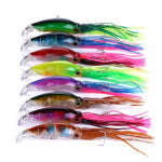 HENGJIA JIZ002 Conjunto de 8 Peças de Iscos Duros em Forma de Polvo Grande 10cm/16,6g para Pesca de Longo Alcance, Adequados para Pesca Marinha e Água Doce, Em Caixa, 8 Peças em Caixa