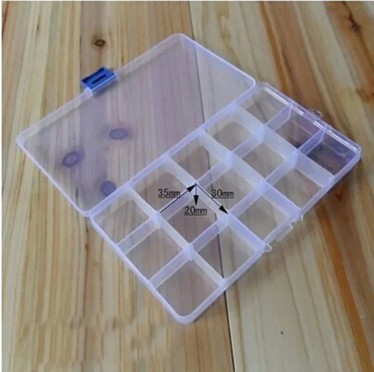 HENGJIA qt020 Caixa de Armazenamento de Equipamento de Pesca Multifuncional Impermeável com Quinze Divisórias, qt020