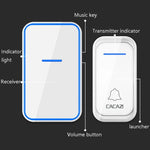 CACAZI A68 - 2 One to Two Wireless Remote Control Electronic Doorbell Home Smart Digital Wireless Doorbell - Trustpick