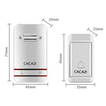 CACAZI V027G One Button One Receivers Self - Powered Wireless Home Kinetic Electronic Doorbell, UK Plug - Trustpick