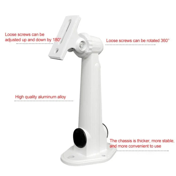 CCTV Wall Mount Stand Aluminum Metallic Silver Bracket Indoor Outdoor for Bullet Camera IP Camera Bracket Accessories - Trustpick