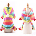 Dog Pajamas Fleece Jumpsuit Autumn Winter Dog Clothes Four legs Warm Pet Clothes - Trustpick