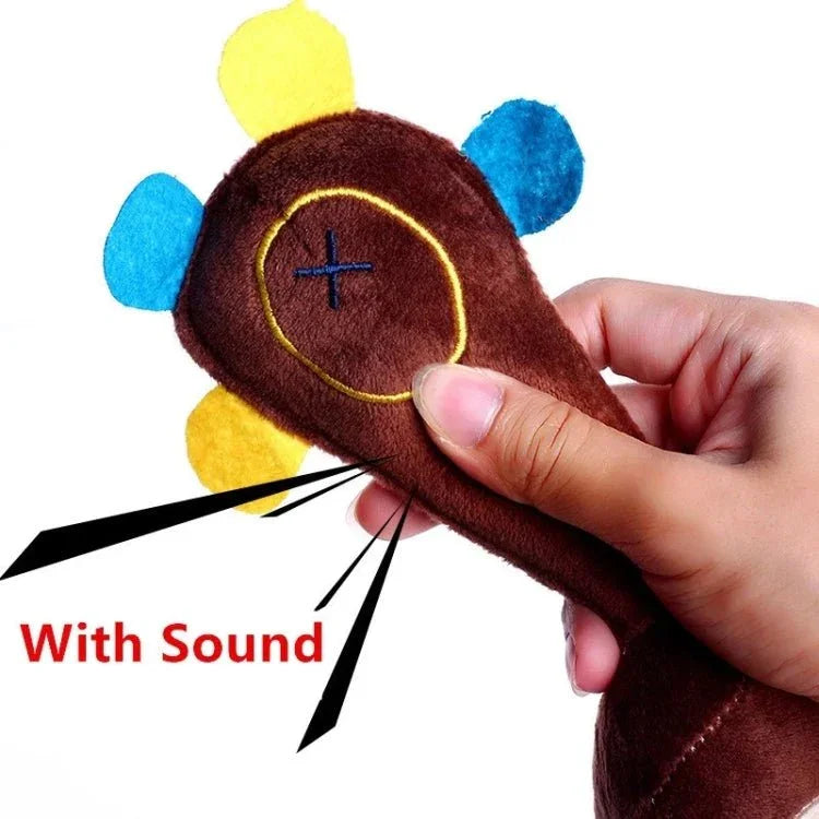 Dog Toys Plush Sound Toys Bite Resistant Teething Dog Supplies - Trustpick