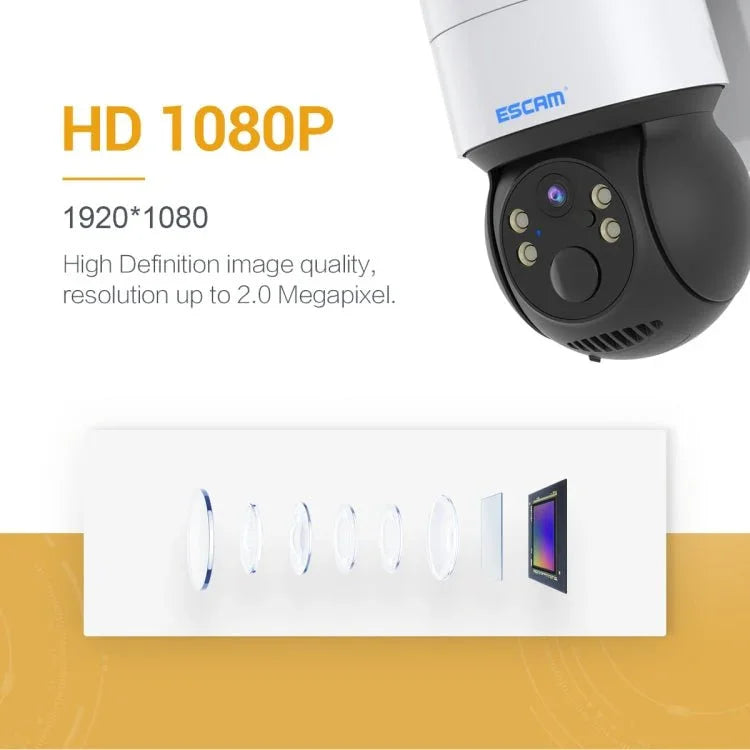 ESCAM QF170 2MP WiFi Full Color Night Vision Two - way Audio Solar Camera - Trustpick