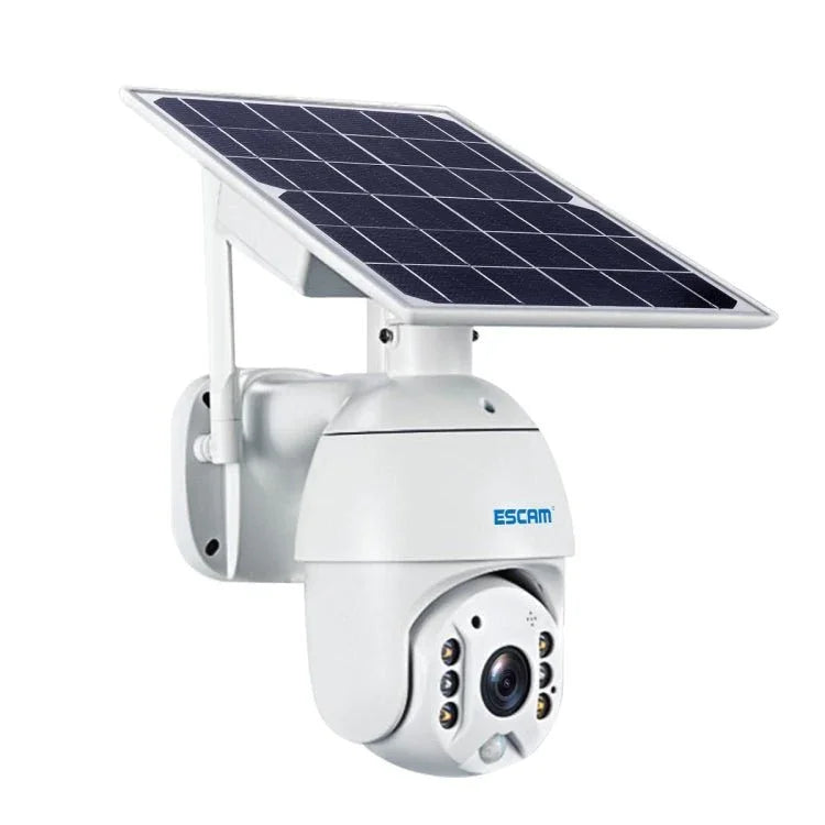 ESCAM QF280 HD 1080P IP66 Waterproof WiFi Solar Panel PT IP Camera without Battery, Support Night Vision / Motion Detection / TF Card / Two Way Audio - Trustpick