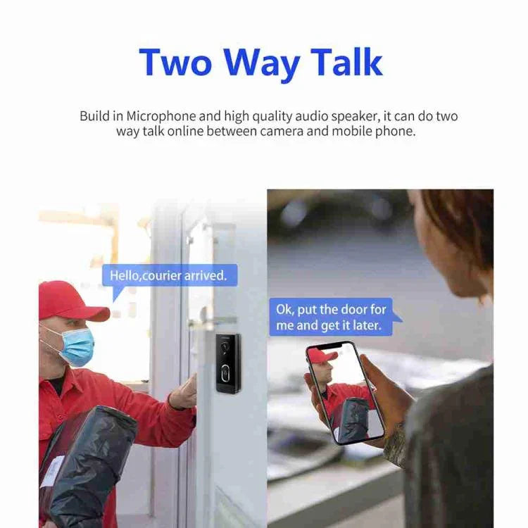 ESCAM V5 TUYA 1080P Intelligent Two - Way Voice Night Vision Wireless Doorbell - Trustpick