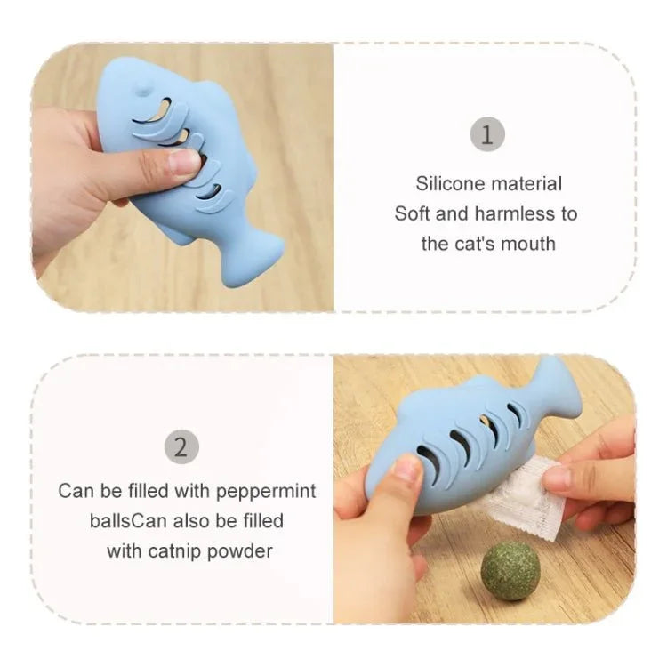 Fish Shape Silicone Cat Toy - Trustpick
