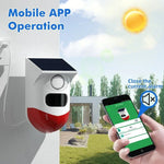 Infrared Motion Detector Solar Outdoor PIR Wireless Strobe Siren Detector Sound Alarm - Trustpick
