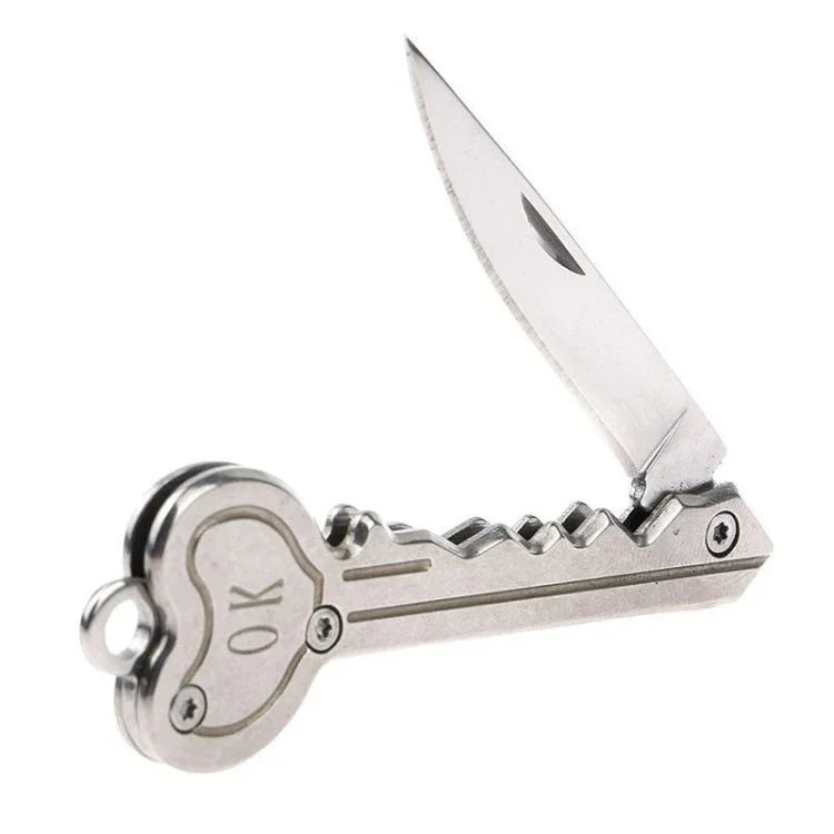 Mini Key Knife Tactical Camp Outdoor Keyring Ring Keychain Fold Self Defense Security Multi Tool - Trustpick