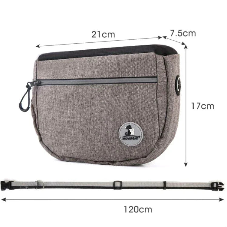 MOVEPEAK Pet Snack Bag Leash Pet Training Waist Bag Outing Dog Snack Bag - Trustpick