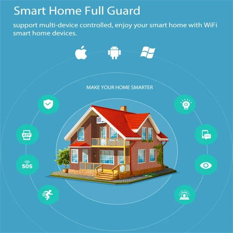 NEO NAS - PD02W Wireless WiFi PIR Detector Motion Sensor, with Magnet Bracket & Support Android / IOS systems & Ultra - bright Red LED - Trustpick