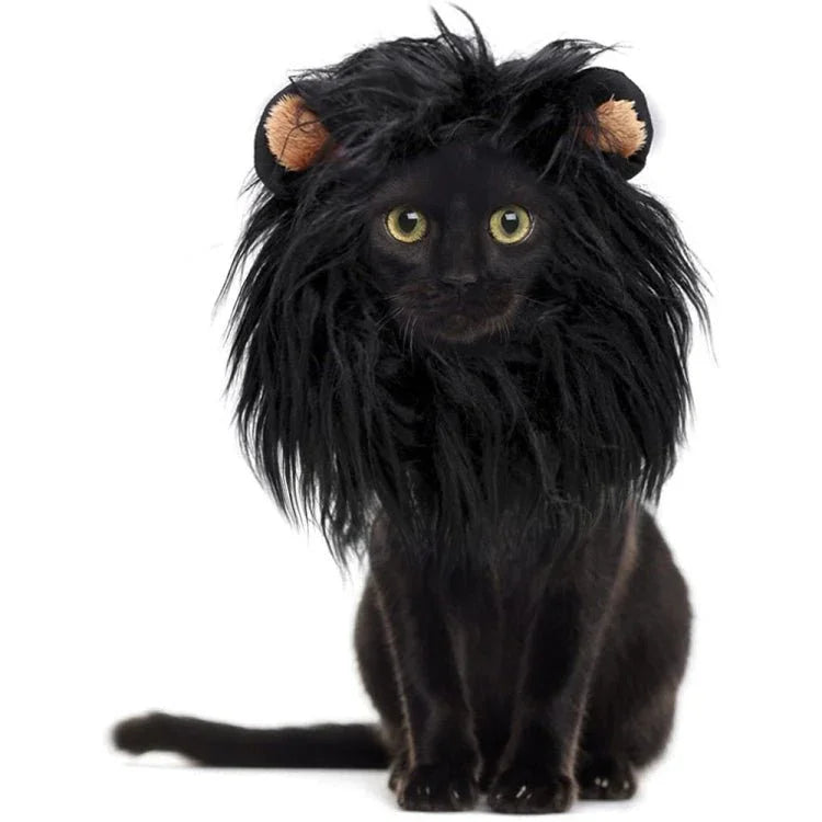 Pet Dog Cat Imitation Lion Headgear Headdress Wig Hat - Trustpick