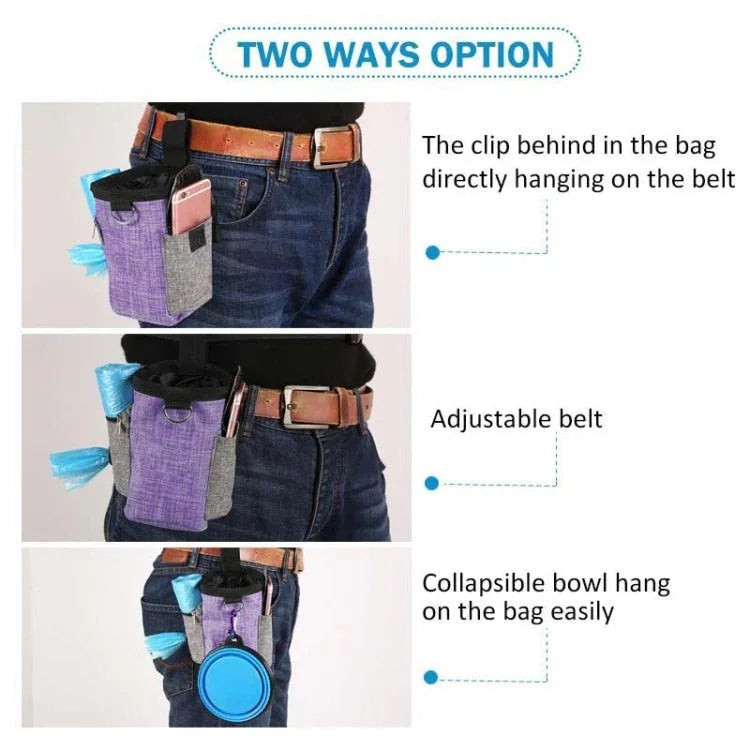 Pet Training Waist Bag With Belt Portable Outing Training Pet Snack Bag - Trustpick