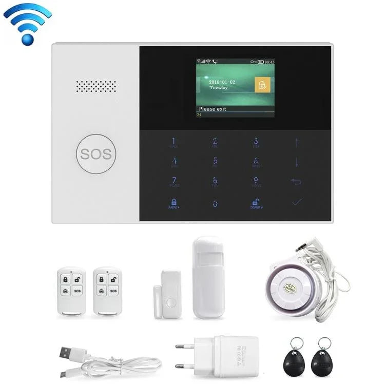 PG - 105 - GSM GSM/GPRS + WiFi Intelligent Alarm System with Touch Keypad & LCD Screen & RFID Function, US Version - Trustpick