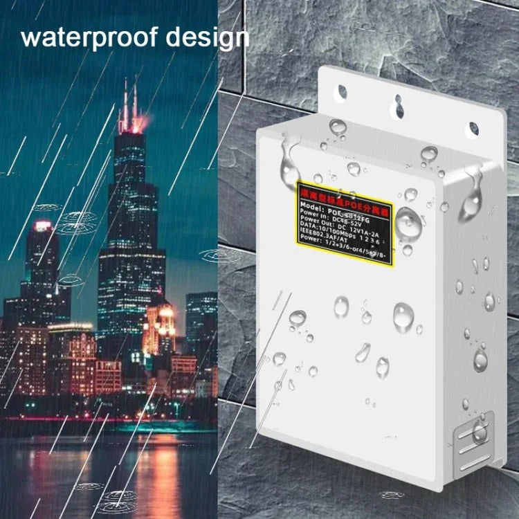 POE - 4812G POE Splitter IEEE 802.3AF Standard 12V Output 48V Input for CCTV IP camera Security System - Trustpick