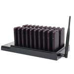 QC100 999 Channel Restaurant Wireless Paging Queuing Calling System with 20 Call Coaster Pagers, US Plug - Trustpick