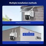 SHIWOJIA Waterproof WiFi Solar Dome IP Camera, Support Two - way Audio & PIR Motion Detection & Night Vision & TF Card - Trustpick