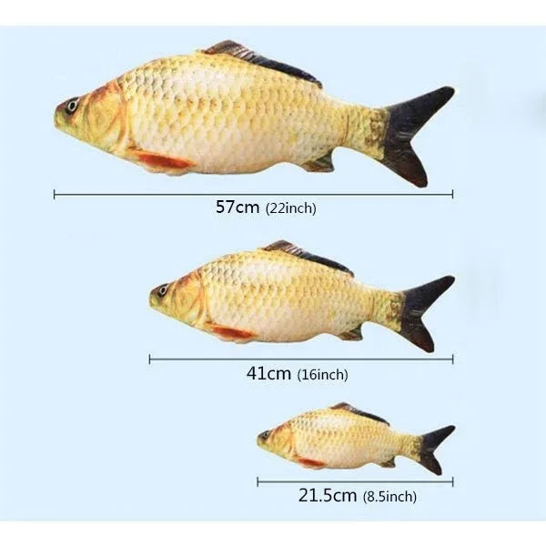 Simulation Fish Toy Funny Cat Toy Fish Stuff Scratching Post Board Toy, Small Size: 21.5 x 8.0 x 5.0cm - Trustpick
