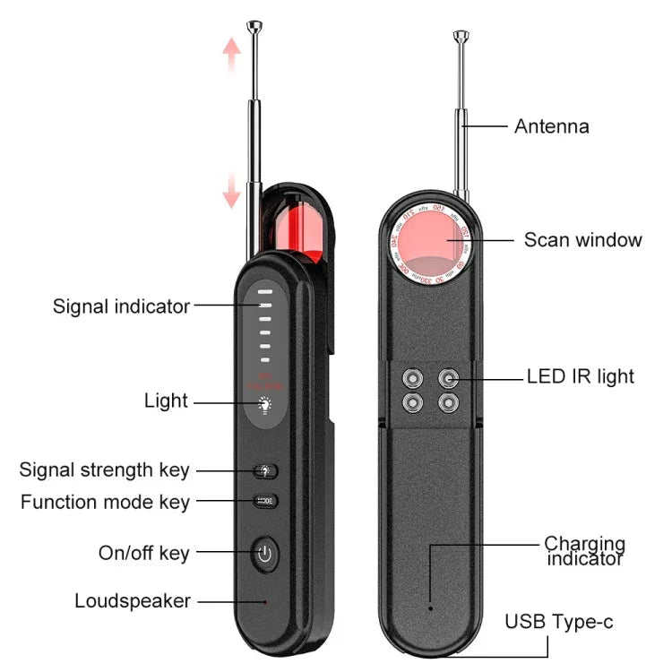 T01 Wireless Detector Camera Anti - eavesdropping Positioning GPS Alarm - Trustpick