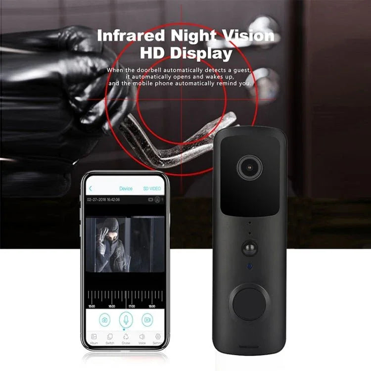 T30 Tuya Smart WiFi Visual Dingdong Doorbell with Battery Supports Two - Way Intercom & Night Vision - Trustpick