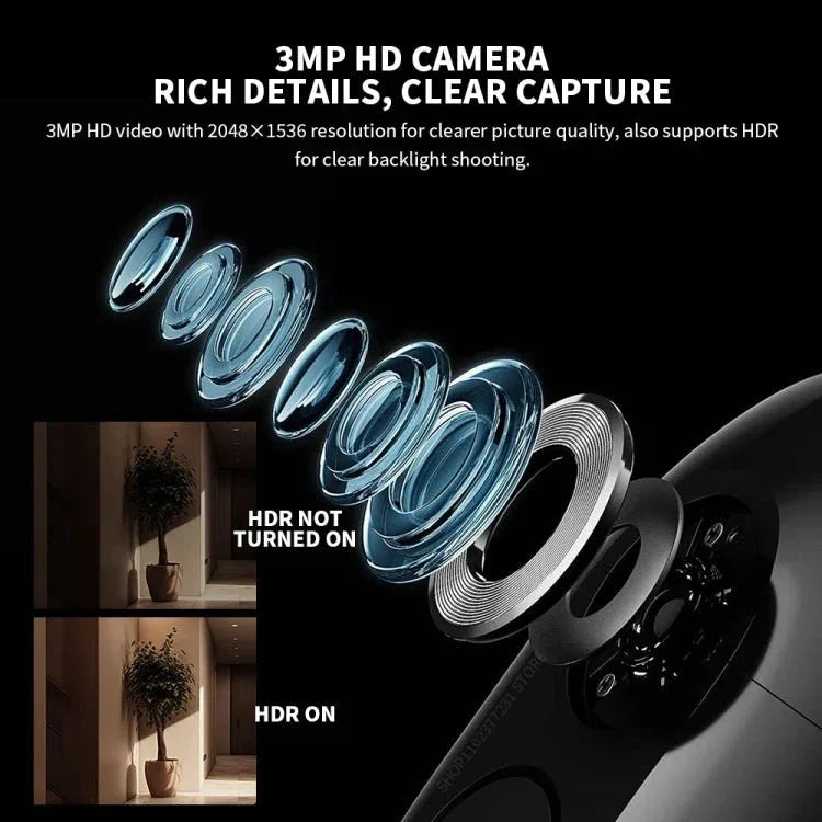 Xiaomi Smart Cat Eye 2 HDR 5 inch 3MP HD Camera 180 Degree Wide Angle Lens 940nm Infrared Night Vision Intercom Doorbell - Trustpick