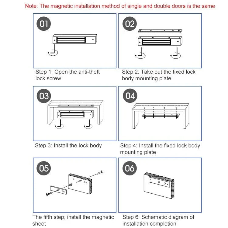 YH - 280D Double Door Magnetic Lock (280kg) - Trustpick