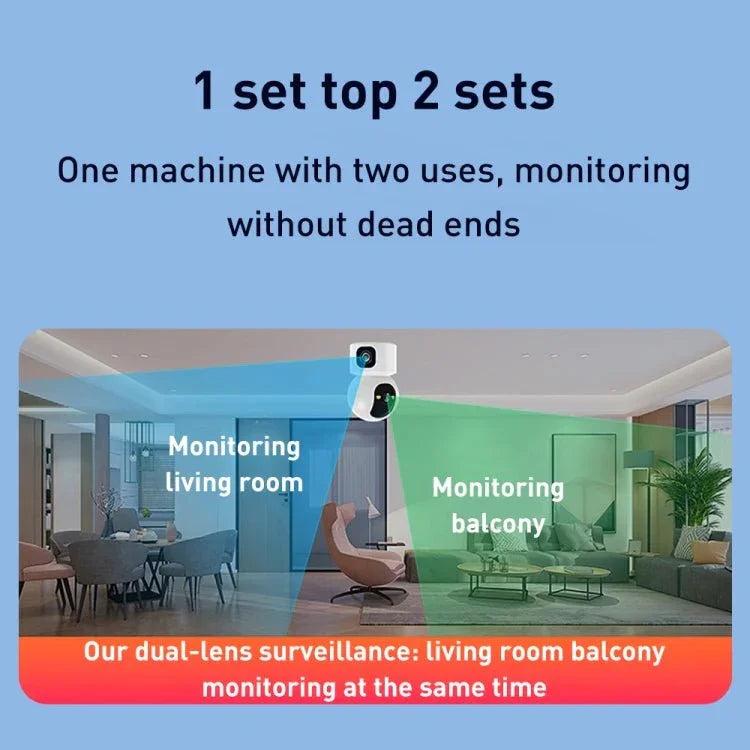 YT66 Dual 2MP Wireless Smart PTZ Camera - Trustpick